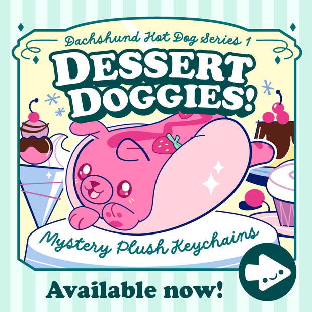 Dessert Doggies Dachshund splash graphic