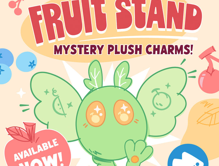 Mothman Blind Box series 1: fruit stand. Cute & collectible mystery plush keychains!