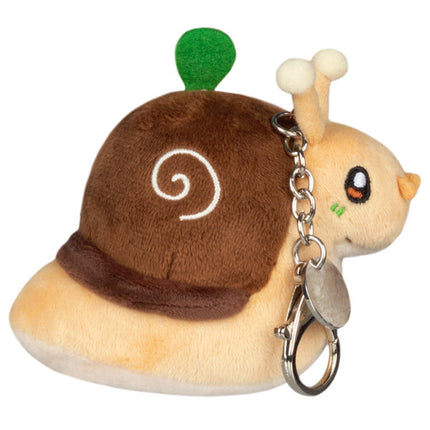 Micro Squishable Garden Snail Keychain side view